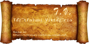 Tótfalusi Viktória névjegykártya